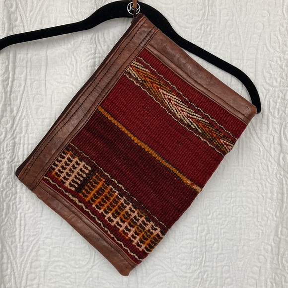 Nomads 100% Wool Southwest Print Travel Zip Pouch Hand Made in Morocco - Picture 4 of 10